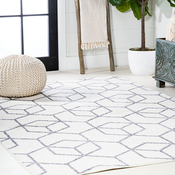 Tumbling Blocks Modern Geometric Area Rug 2